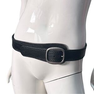 Vintage Fossil Black Leather‎ women’s statement Belt large